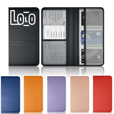 PU Car Registration and Insurance Card Holder