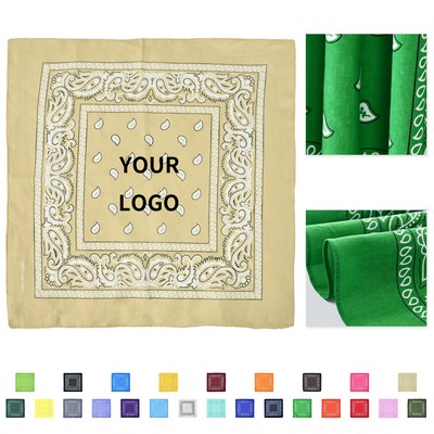 Cotton Bandanna With Paisley Pattern Design