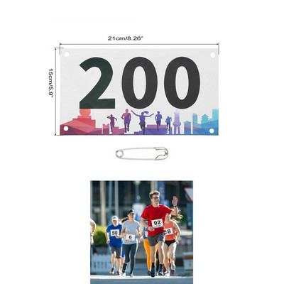 Running Bib Number with 4 Pins
