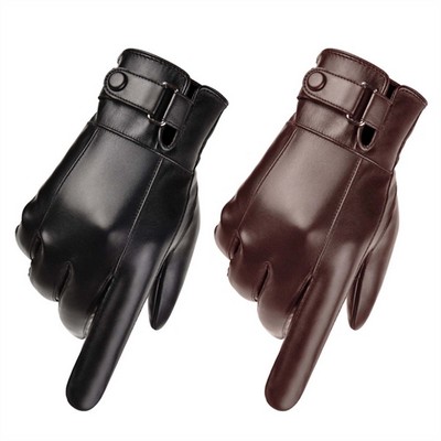 Winter Touch Screen Leather Gloves