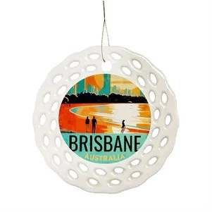 Lace Style Full Color Ceramic Ornaments