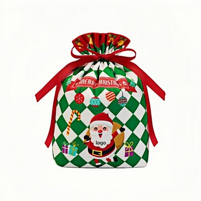 Velvet Drawstring Christmas Gift Bag for Apples Candies and Holiday Favors