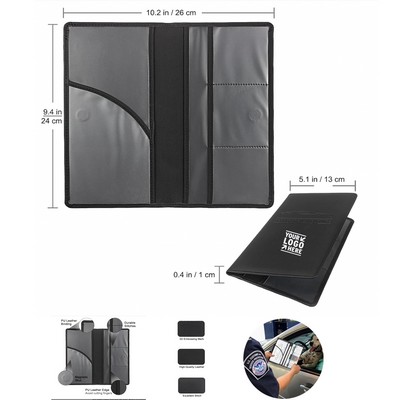 Premium Car Registration & Insurance Card Holder with Magnetic Shut