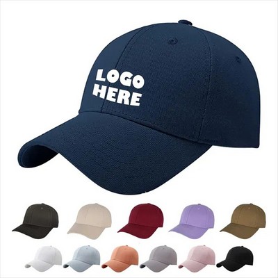 6-Panel Premium Cotton Ribbed Fabric Baseball Cap(Ocean)