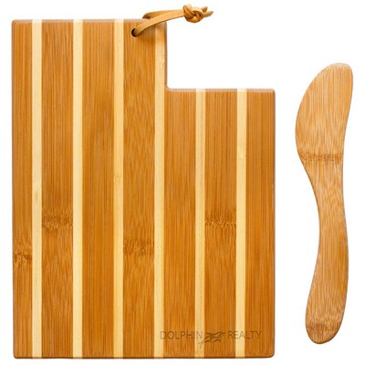 Utah Charcuterie Board with Spreader Knife Gift Set