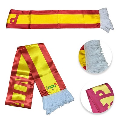 World Cup Double Side Logo Print Fan Scarf