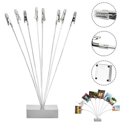 8 Branch Money Tree Gift Card Holder Photo Clip Cube Base Picture Stand For Christmas