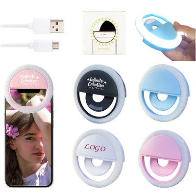 LED Clip On Virtual Online Meeting / Selfie Ring Light