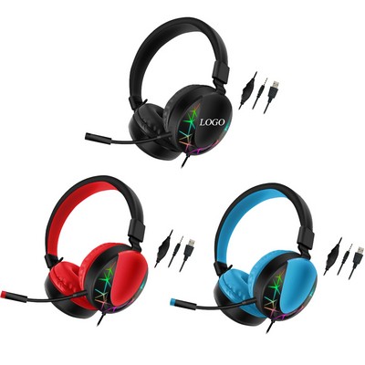 Head-mounted Wired Headphones With Detachable Microphone