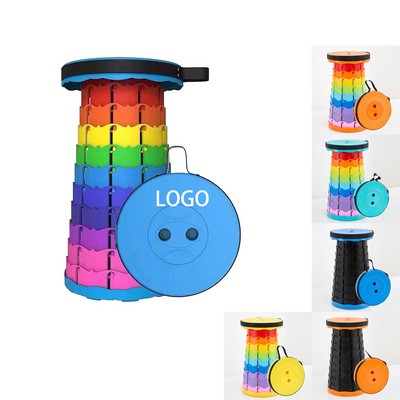 Foldable Telescoping Stool Retractable Collapsible Camping Stool