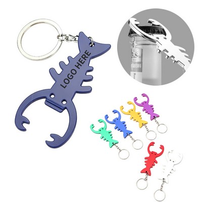 Zinc Alloy Lobster Keychain Bottle Opener