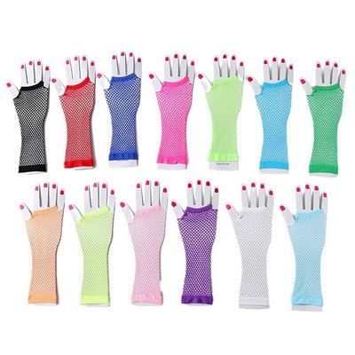 Alluring Fishnet Mesh Gloves
