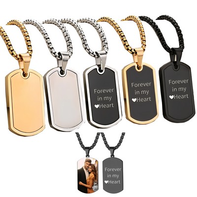 Stainless Stee Necklace Couple Chain Pendant