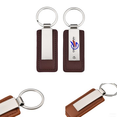 Metal Leather Car Key Pendant