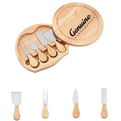 Bamboo Cheese Tasting Board with Utensils
