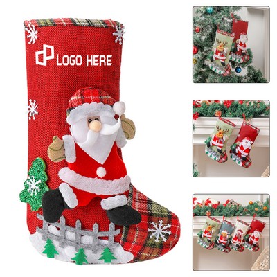 Large Christmas Stocking Fence Design