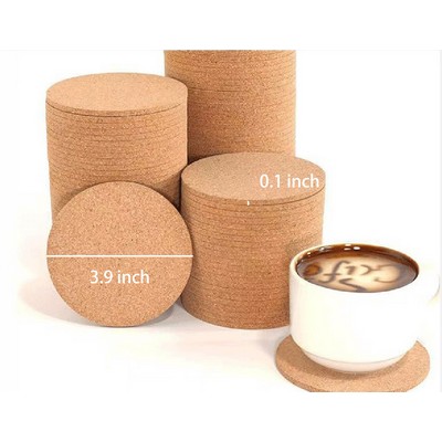 4" Round Cork Heat Resistant Coaster