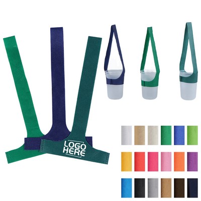 Non Woven Beverage Cup Carrier Lanyard