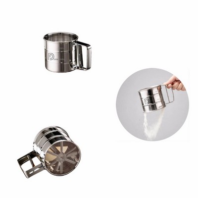 Custom Handheld 430 Stainless Steel Flour Sifter W/ Handle