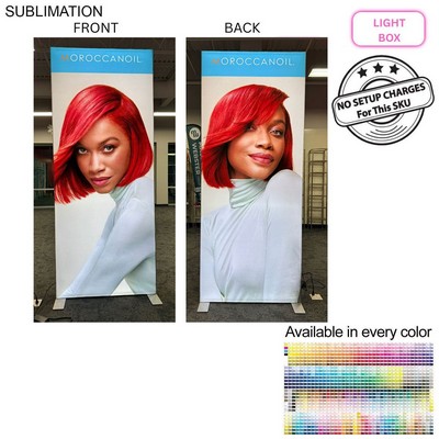 Backlit LED Light Box SEG Floor Display Banner Kit, 40"W x 96"H