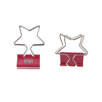 Star Shape Metal Binder Clip
