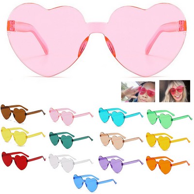 Heart-Shaped Macaron Color Fashion Sunglasses