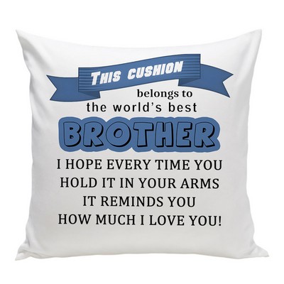 Short Plush Throw Pillow Cover with Full-Color Print