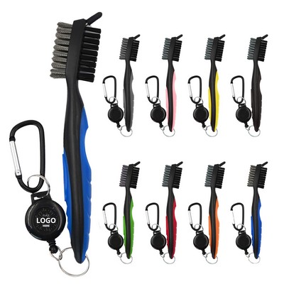 Golf Club Brush Club Groove Cleaner W/ Carabiner