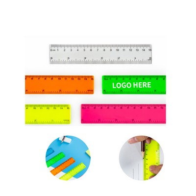 6-Inch Transparent Colored Ruler