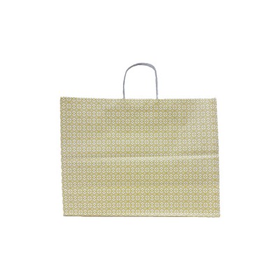 Large Design on White Kraft Paper Shopping Bag