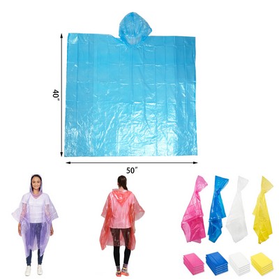 PE Disposable Rain Poncho