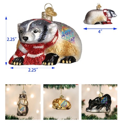 Christmas Animal Collection Glass Blown Ornaments