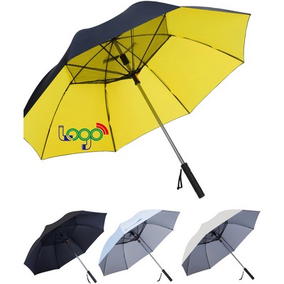 Rechargeable Straight Handle Umbrella With Fan