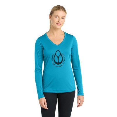 Sport-Tek® Women's Long Sleeve PosiCharge Competitor Decorated V-Neck Tee
