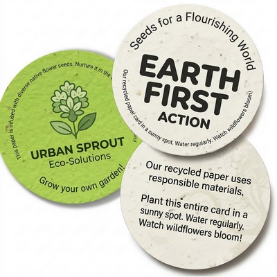 Seed Paper Coaster Custom