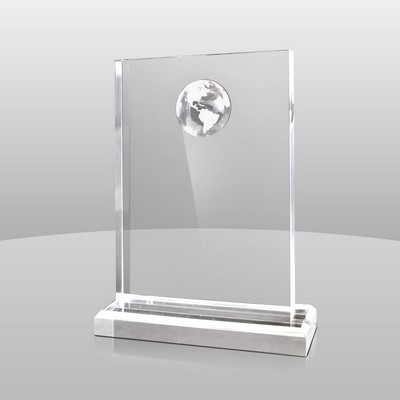 Clear Globe Award (8"x6"x2")