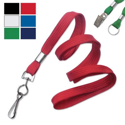 3/8" Blank Non-Breakaway Polyester Lanyards with Swivel Hook