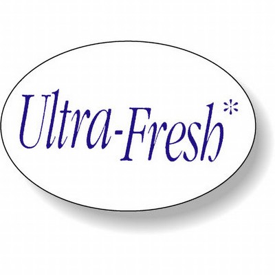 White Matte Block-Out Flexo-Printed Stock Shape Oval Label (1"x1.5")