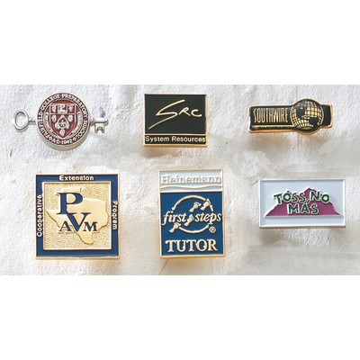 Series 3750 Economical Soft Enamel Brass Lapel Pin (Up to 1")