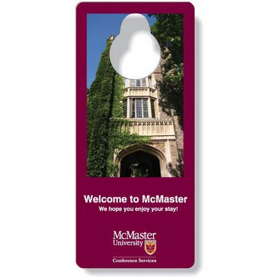 .020 White PVC Plastic Door Hanger (4"x9"), Full Color