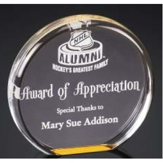 Gold Reflective Free Standing Award (5" Diameter)