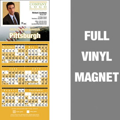 Pittsburgh Pro Baseball Schedule Vinyl Magnet (3 1/2"x8 1/2")