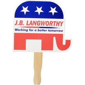 Stock Elephant Graphics Political Hand Fan