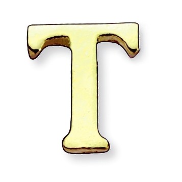 T (letter) Marken Design Cast Lapel Pin (3/8")