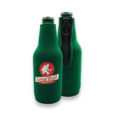 Full Color Bottle Cooler with Zipper