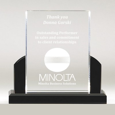 Black Beauty Slide-In Clear Acrylic Rectangle Plaque