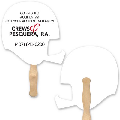 Football Helmet Shape Single Hand Fan