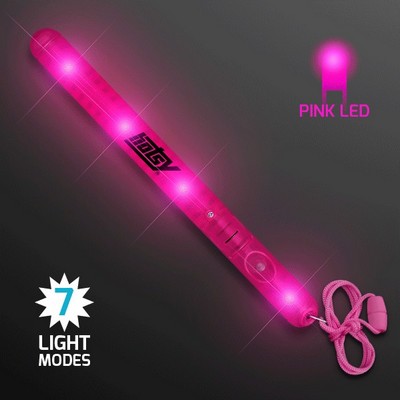 Flashing LED Pink Patrol Wand - BLANK
