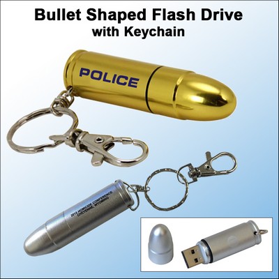 Bullet Shaped Flash Drive - 128 MB Memory