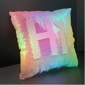 14" Luminous Light Up Flip Sequin Pillow - BLANK